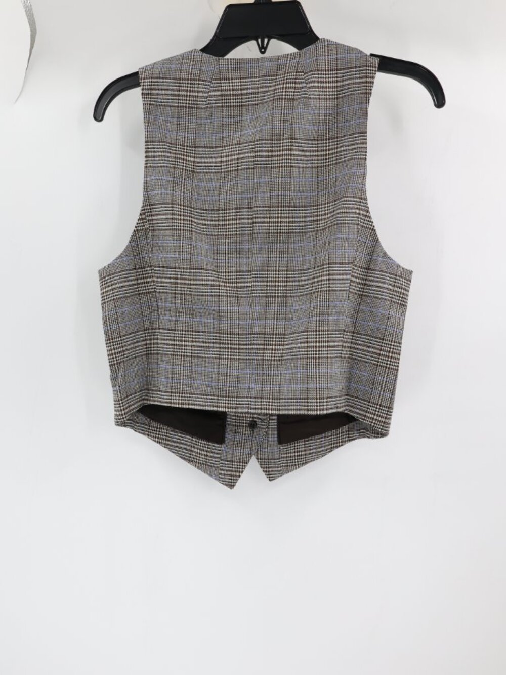NWT Madewell Vest Women 4 waisted yarn dye Plaid Italian Wool Blend gilet preppy - Picture 4 of 11